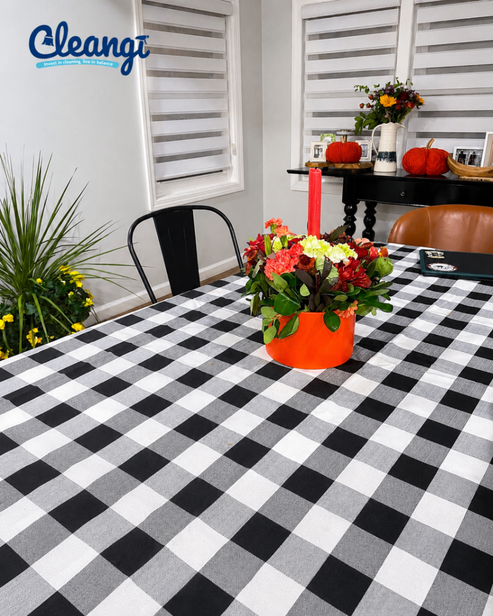 Dining area after standard home-cleaning service