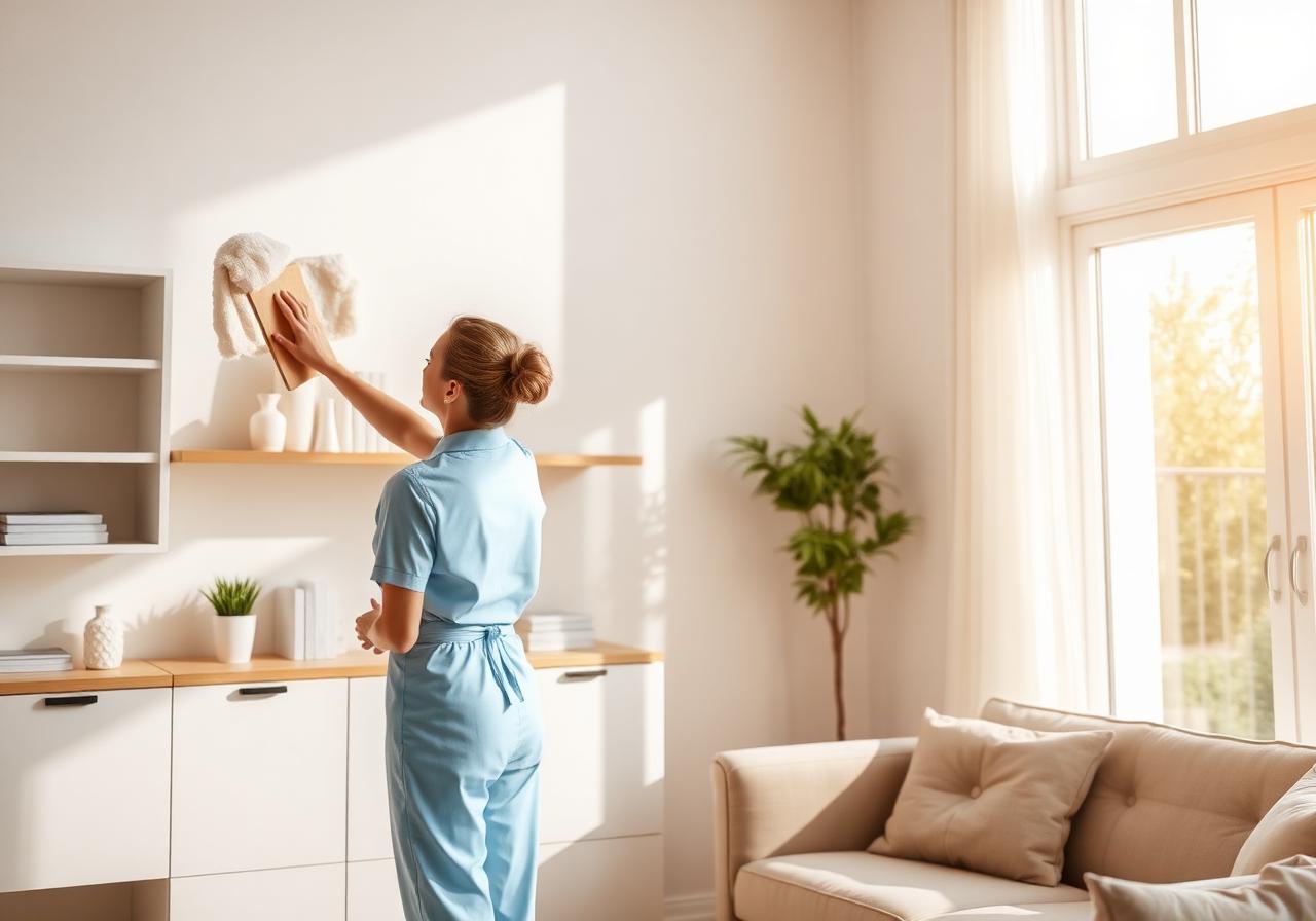 Fresh, clean living room interior